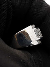 0.70 Cttw Diamond & 10k White Gold Pavé Band 8.2 Grams Size 7.5 Fw0826ocxdu