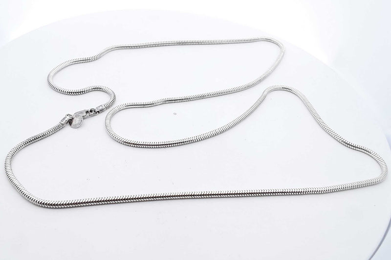 Tiffany & Co. Sterling Silver Snake Chain 19.3 Grams 30 Inch Eb0824srsa