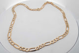10k Yellow Gold Figaro Chain Necklace 30.3 Grams 22 Inch Eb0226llxzsa