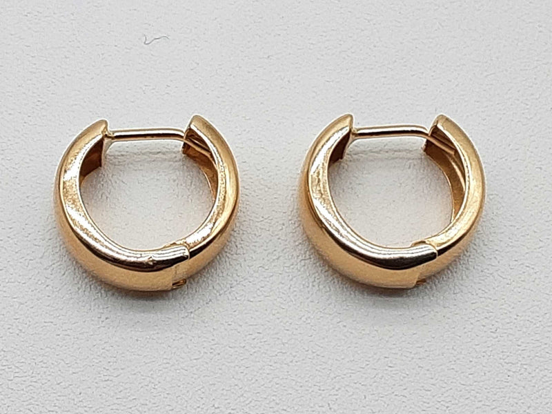 10k Yellow Gold 1.0g Small Hoop Clasp Earrings Do0225rxde