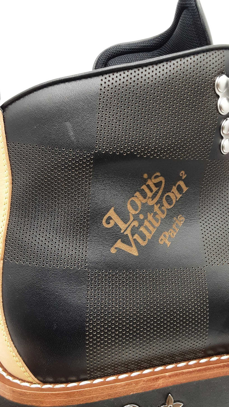 Louis Vuitton X Nigo Alpinist Boots In Damier Leather Size Us 10 Fw0825lzxdu