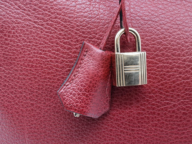 Hermes Birkin 35 Rouge Red Buffalo Skipper Gold Hardware Handbag Do0125exzxde