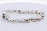 Sterling Silver Braided Link Bracelet 7.5 Inch 36.3 Grams Eb1023lxsa