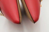 Valentino Garavani Rockstud Red Leather Pumps Size 38 Eb0626lxzsa