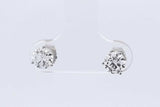 1.0cttw Lab Grown Diamond Stud Earrings In 14k White Gold 0.8 Grams Eb0326orxdu