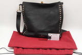Valentino Rockstud Black Grained Leather Shoulder Bag Sd0426pzxdu