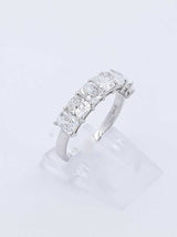 2.19 Cttw Lab-grown Diamond & 14k White Gold Ring 2.2 Grams Size 7 Fw0425crxdu