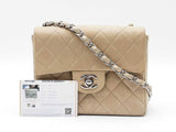 Chanel Mini Classic Flap Bag In Taupe Diamond-quilted Lambskin Fw0226lzxzdu