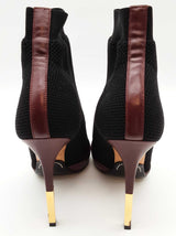Balmain Black Red Ankle Sock Heels Size Eu/it 36.5 Do0525lxzde