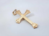 14k Yellow Gold Baroque Crucifix Pendant 2.1 Grams Fw0826lczdu