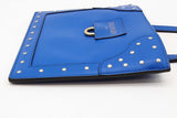 Balmain Blue Leather Studded Crossbody Bag Eb0426lxzde