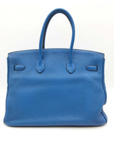 Hermes Birkin 35 Mykonos Blue Togo Gold Hardware Handbag Do1125crxzde