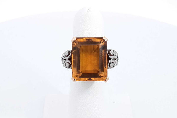 Citrine Ring In 14k Yellow Gold 10.3 Grams Size 5.5 Eb0724owxdu