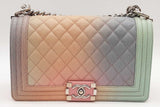 Chanel Quilted Pastel "Rainbow" Caviar Leather Boy Bag Eb0326wrxzde