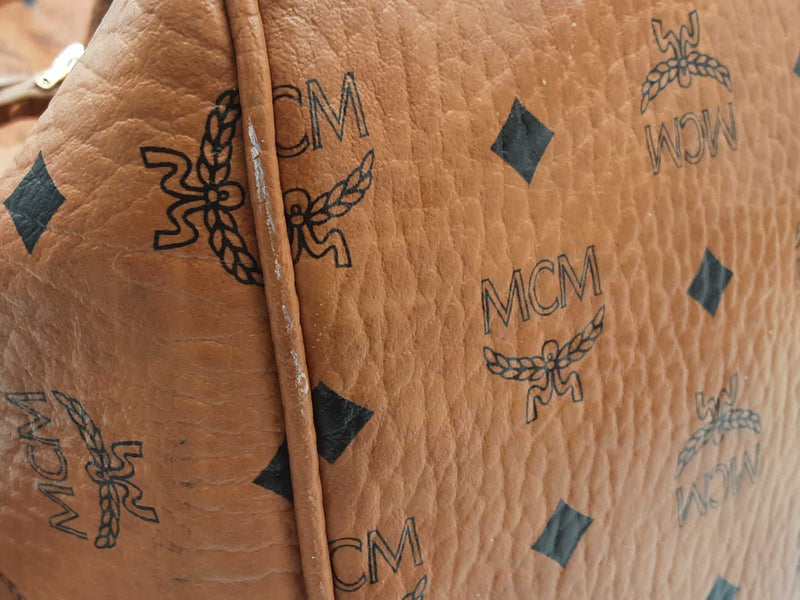 Mcm Stark Monogram Large Beige Backpack Aa0725orzsa