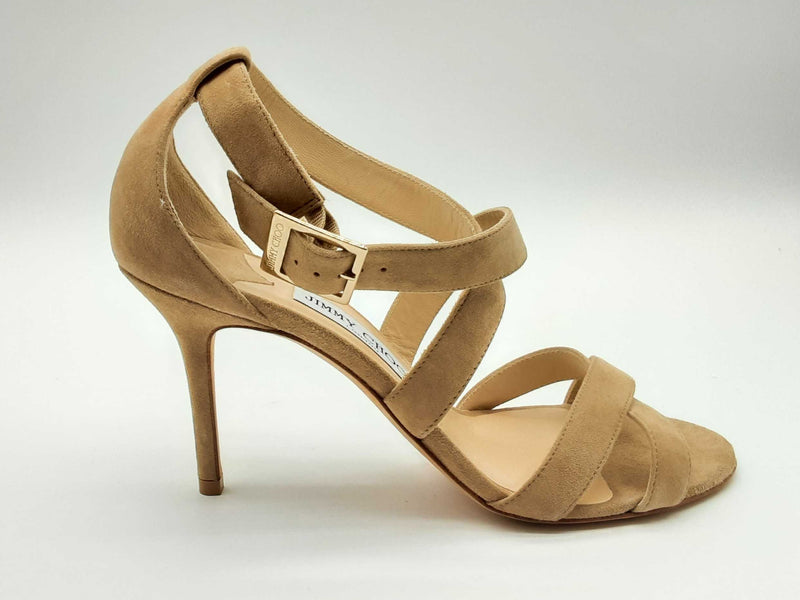 Jimmy Choo Nude Beige Louise Crisscross Heels Size Us 8 Lhlxzde 144020008603