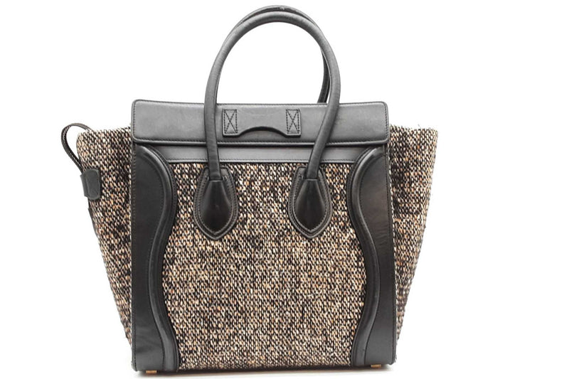 Celine Tweed Micro Luggage Top Handle Bag Eb1125rrxde