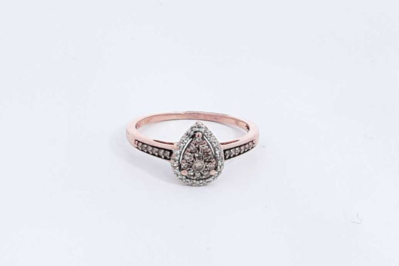 Approx. 0.47ctw Diamond Ring In 10k Rose Gold 2.1 Grams Size 7.25 Eb0324lxzsa