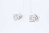 2.0cttw Diamond Stud Screwback Earrings In 14k White Gold 1.5 Grams Eb0826oxxzde