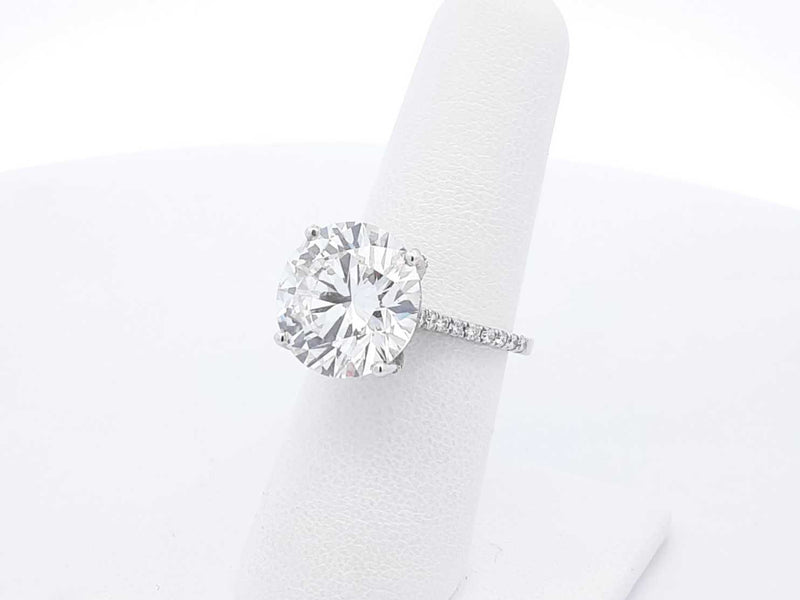 8.65 Cttw Lab Grown Diamond & 18k White Gold Ring 5.9 Gram Size 6.5 Fw0524wcrxdu