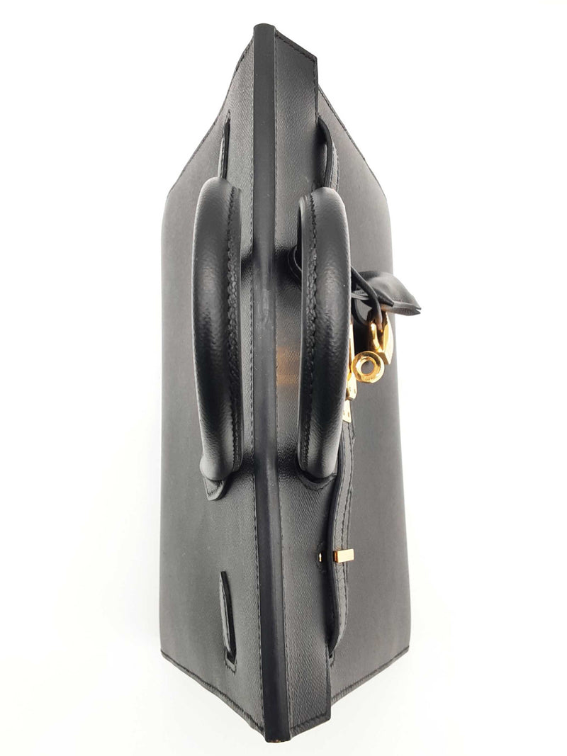 Hermes Birkin 25 Noir Black Epsom Gold Hardware Handbag Do0325olzxzde