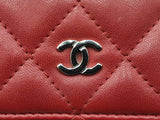 Chanel Continental Wallet In Red Diamond-quilted Leather Fw0425orzdu