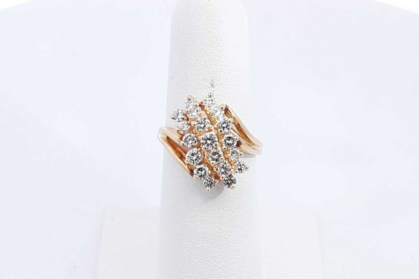 0.95ctw Diamond Ring In 14k Yellow Gold 4.8 Grams Size 5.75 Eb0125wrxsa