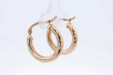 10k Yellow Gold Hoop Earrings 1.3 Grams Eb0626irde