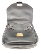 Tom Ford Zipper Strap Black Leather Shoulder Bag Fw0824pcrdu