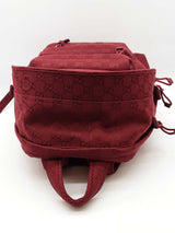 Gucci Gg Monogram Red Canvas Backpack Eb0226lxxzde