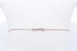 14k Rose Gold Diamond Letter J Bracelet 1 Gram 8.5 Inch Eb0126ixde