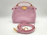 Fendi Peekaboo Pink Leather Crossbody Bag Do1224srxde