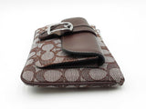 Coach Ashton Wristlet In Oak & Maple Signature Jacquard Fw0726pzdu