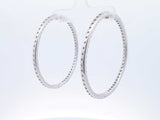5.0 Cttw Lab Grown Diamond & 14k White Gold Hoop Earrings 17.7 Grams Fw0225lrzxdu