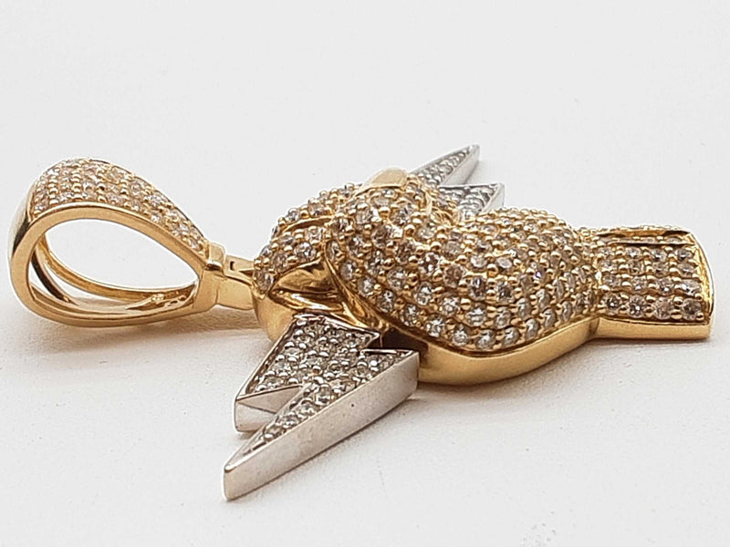 5.17 Cttw Diamonds 10k Two-tone Gold 22.4g Lightning Bolt Pendant Do0725oxzxde