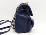 Chanel Duma Caviar Medium Backpack Blue Aa0725pezxsa