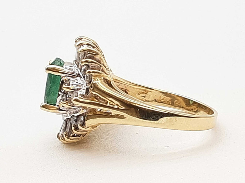 3.30 Cttw Emerald Diamonds 14k Yellow Gold 8.3g Ring Size 7 Do0525cpxde