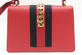 Gucci Red Leather Sylvie Shoulder Bag Eb0226pxzde