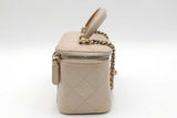 Chanel Quilted Leather Top Handle Vanity Case Eb1026wxxzsa