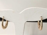 Hoop Earrings 10k Yellow Gold 0.8 Grams Mk0526ozmia