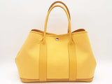 Hermes Garden Party 36 Jaune Yellow Canvas Leather Tote Bag Do0226oxzxde