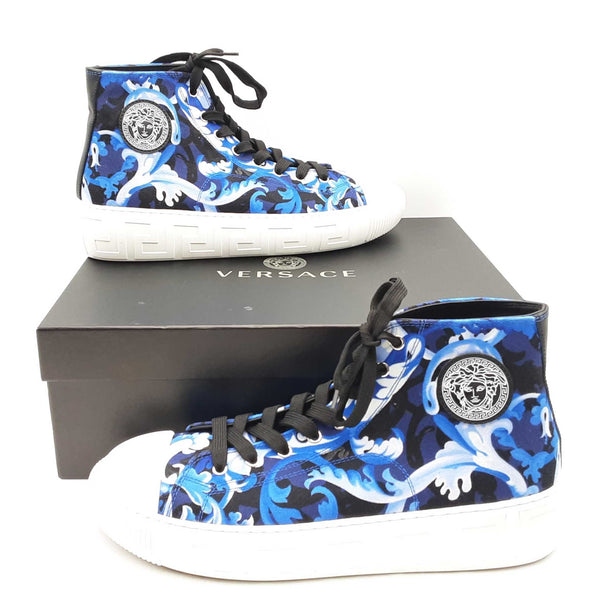 Versace La Greca Lapis Sneakers Size 11 Aa0724oxzsa