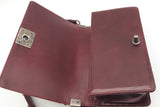 Chanel Quilted Burgundy Leather  Chain Aroung Boy Bag Eb0726lixzde