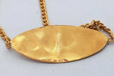 22k Yellow Gold Oval Decorative Id Bracelet 5.6 Grams 7 Inch Eb0926rrxsa