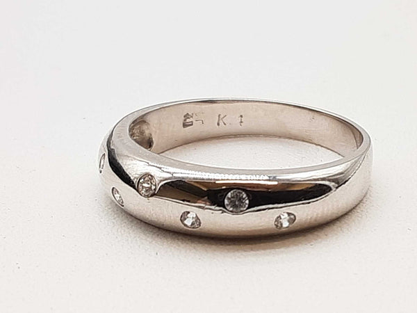 Diamonds 14k White Gold 2.2g Ring Size 6 Do0425llxde