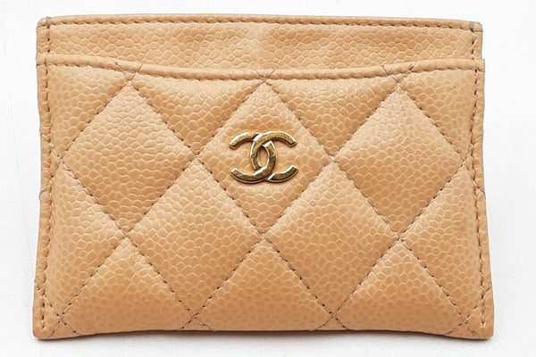 Chanel Quilted Caviar Interlocking Cc Logo Card Holder Eb1125lrxdu