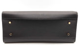 Versace Virtus Black Leather Top Handle Tote Bag Eb0726wxzsa