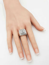1.56 Cttw Diamond Cluster Ring In 14k White Gold 14.9g Size 9.75 Fw0626lxzxd7