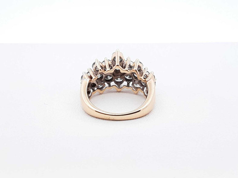 3.43 Cttw Diamond & 14k Yellow Gold Waterfall Ring 7.1 Grams Size 6 Fw0825scrdu