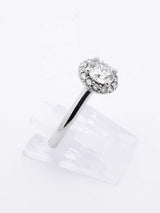 0.80 Cttw Diamond & 95% Platinum Halo Ring 4.9 Grams Size 5 Fw0625cxzdu